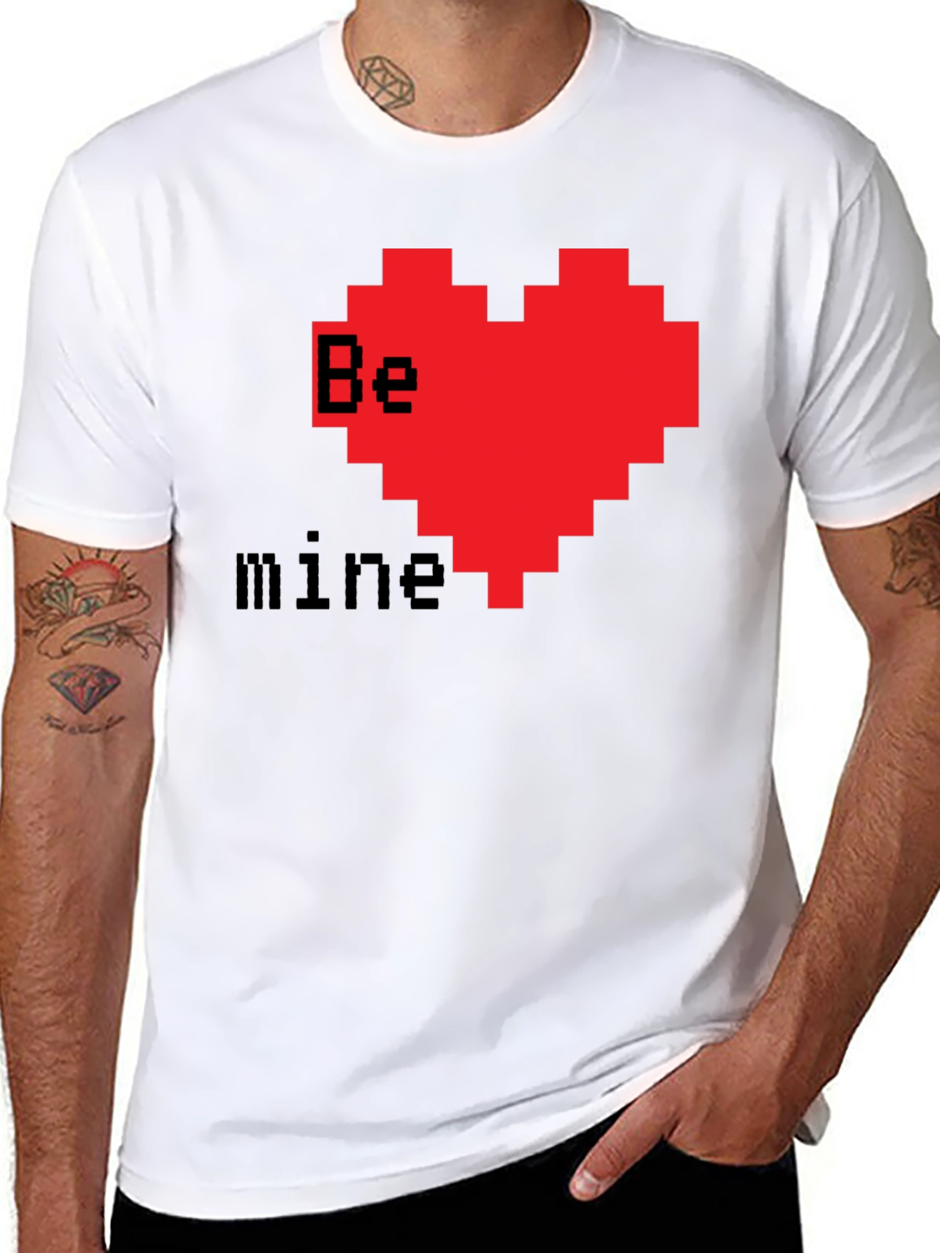 Pixel Heart Valentines T-Shirt - Be Mine