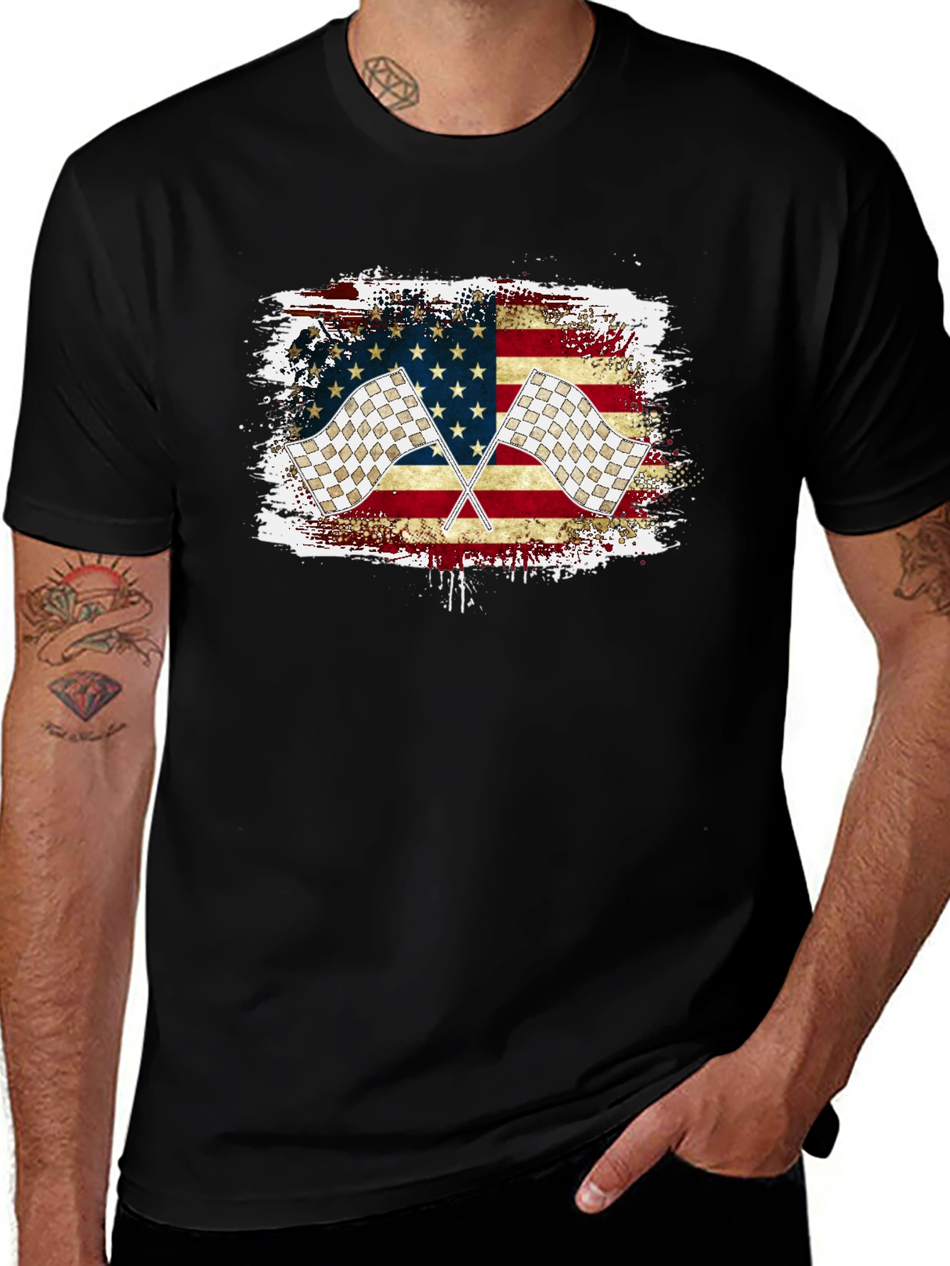 Racing Flag USA T-Shirt