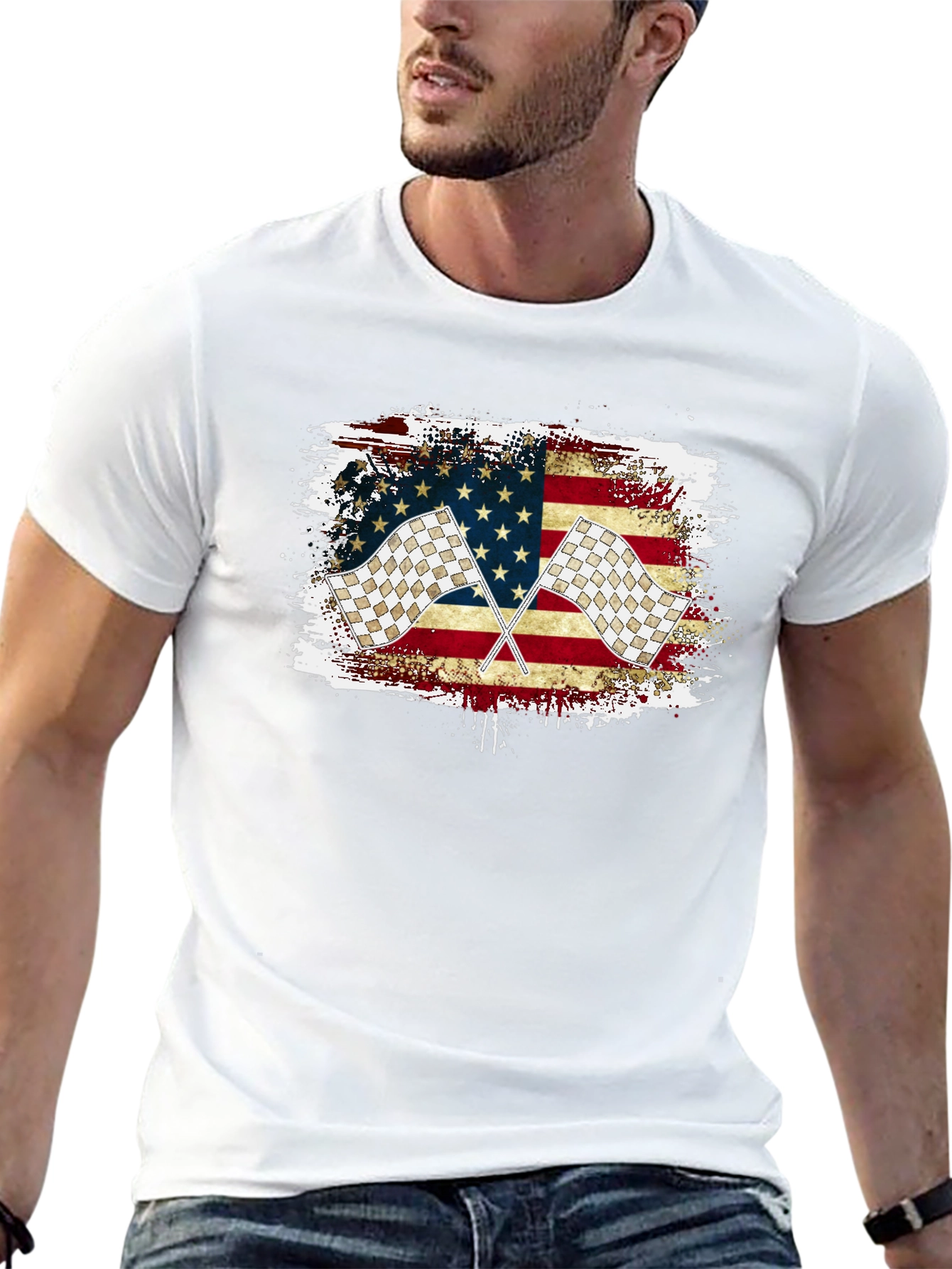 Racing Flag USA T-Shirt