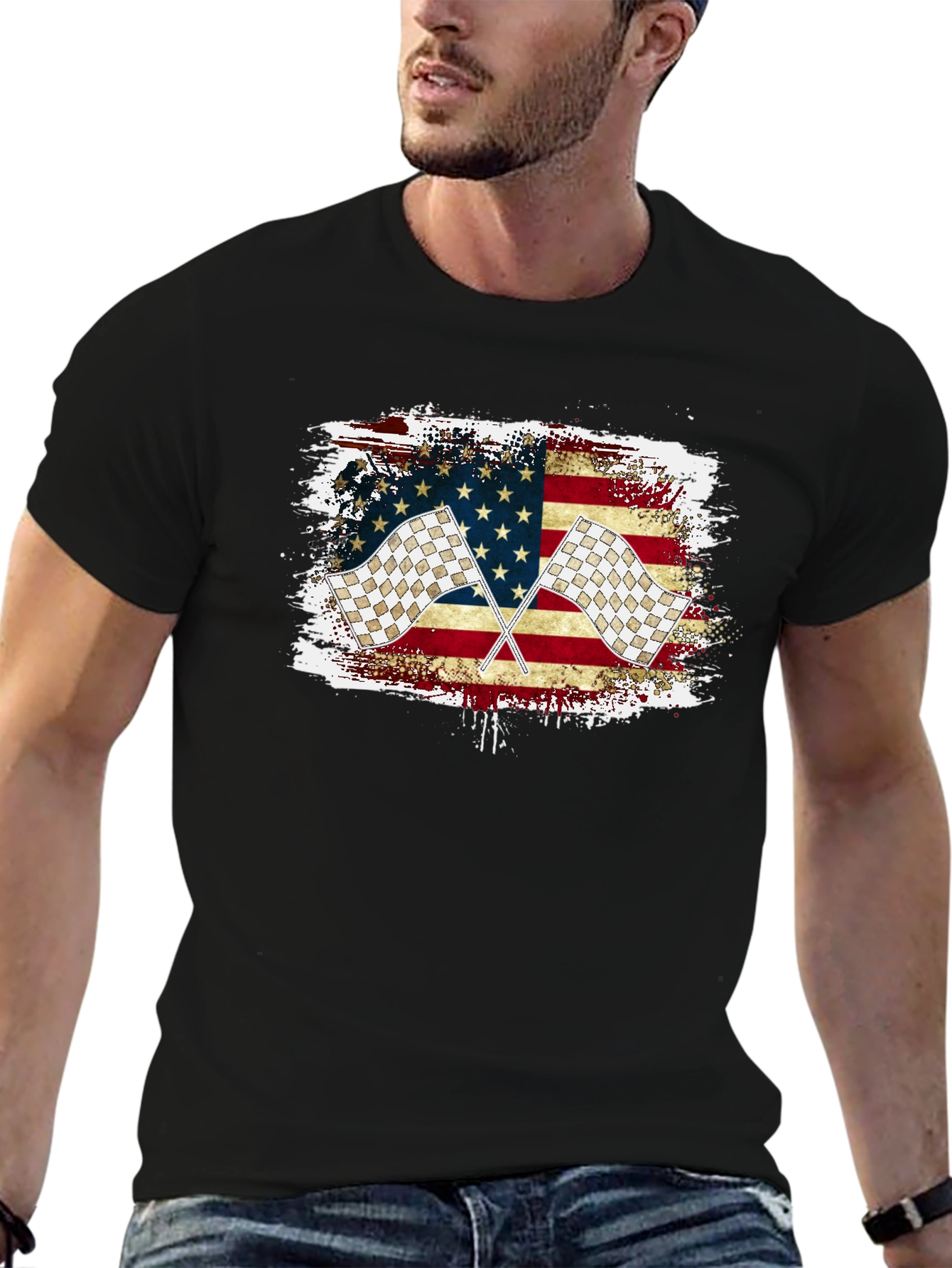 Racing Flag USA T-Shirt