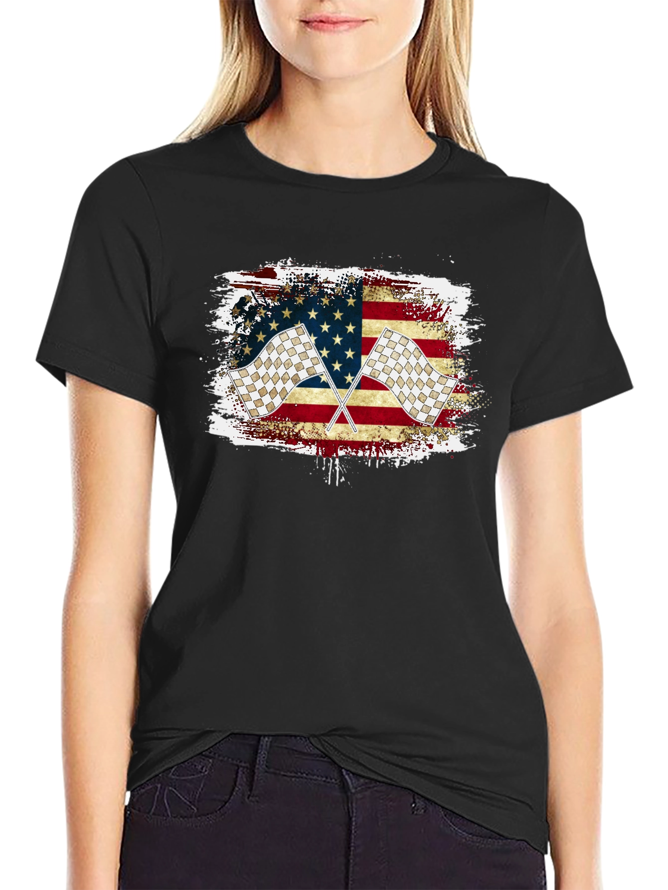 Racing Flag USA T-Shirt