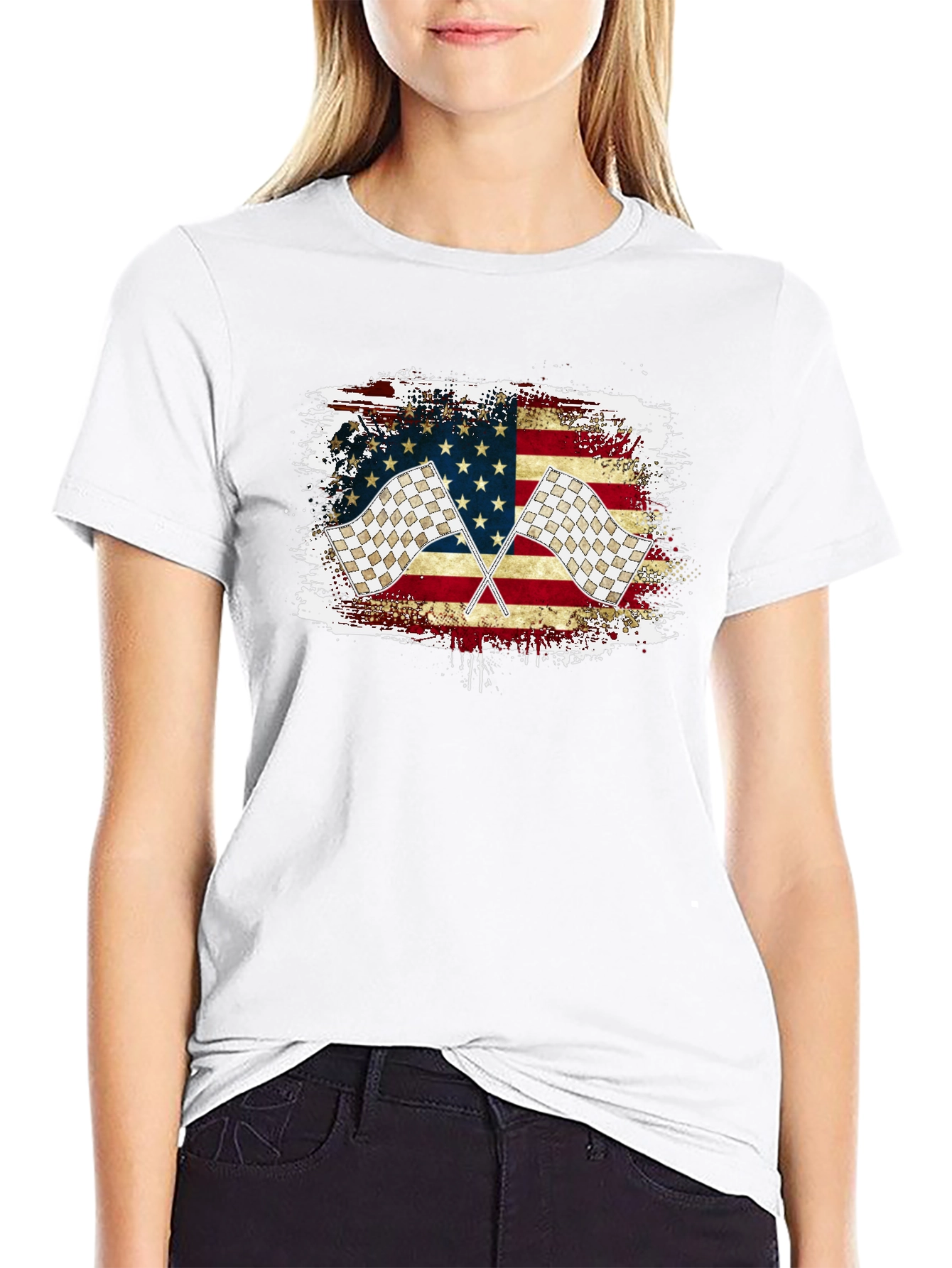 Racing Flag USA T-Shirt
