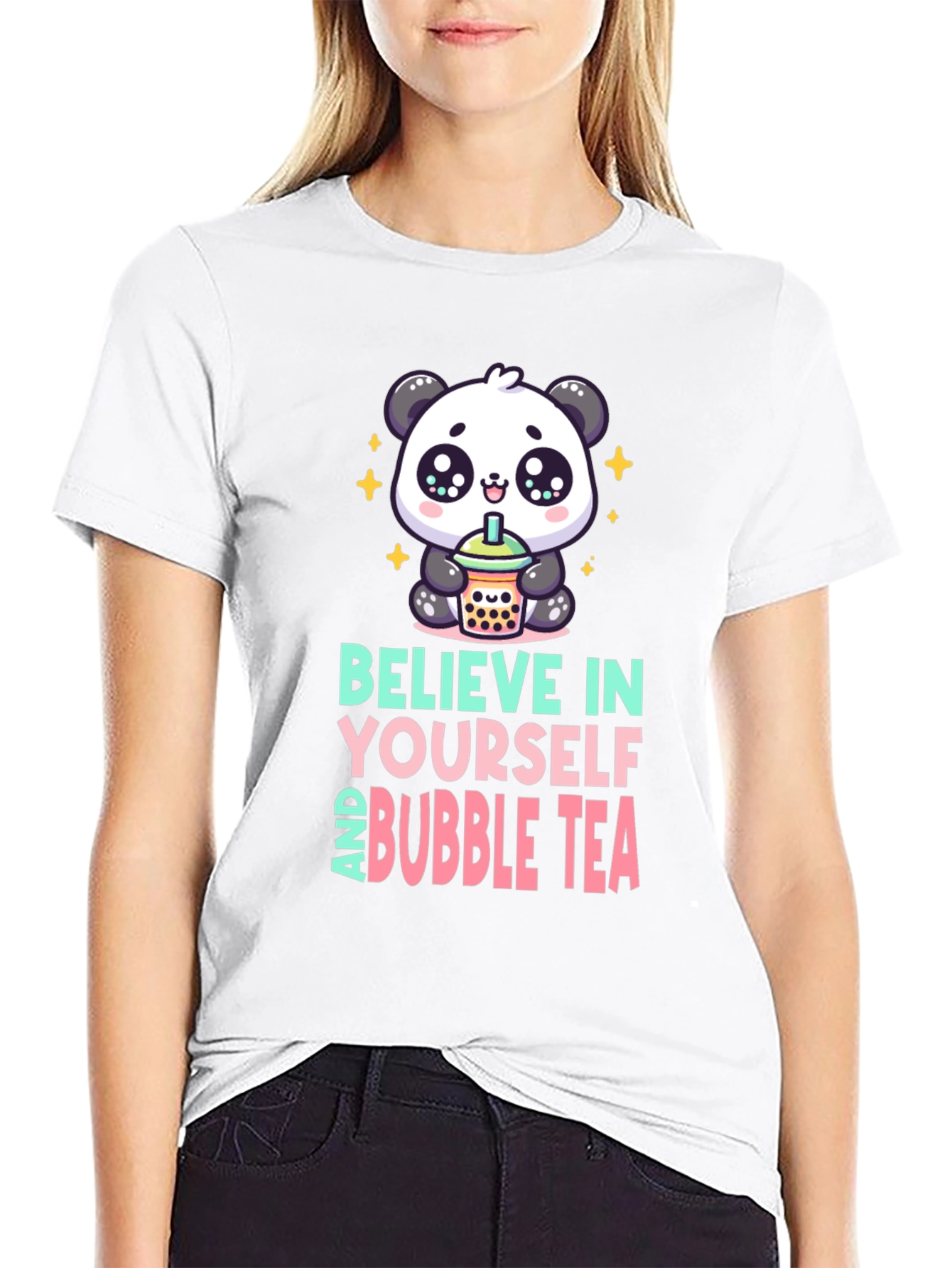 Believe In Yourself and Bubble Tea Panda Graphic Tee