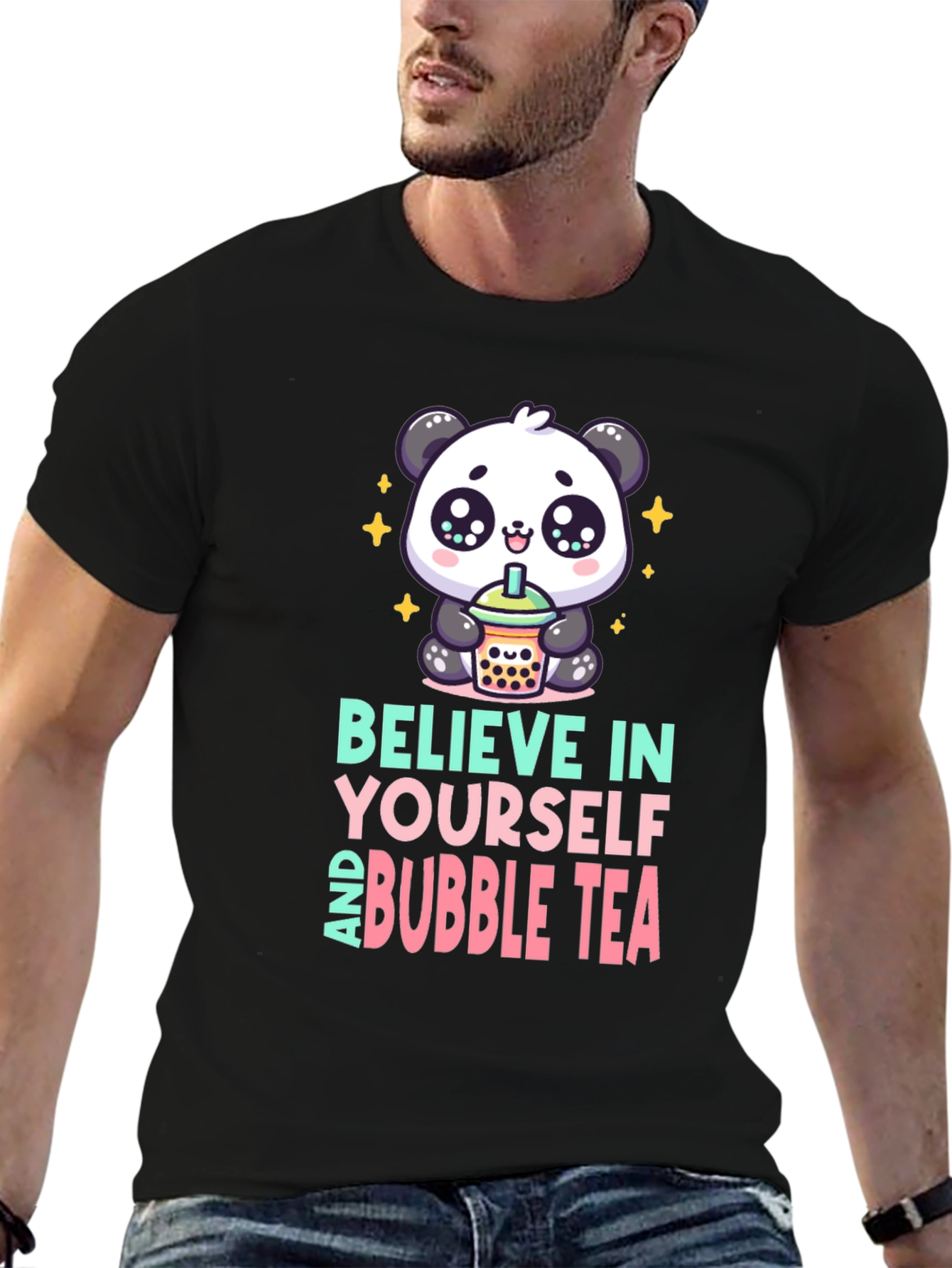 Believe In Yourself and Bubble Tea Panda Graphic Tee