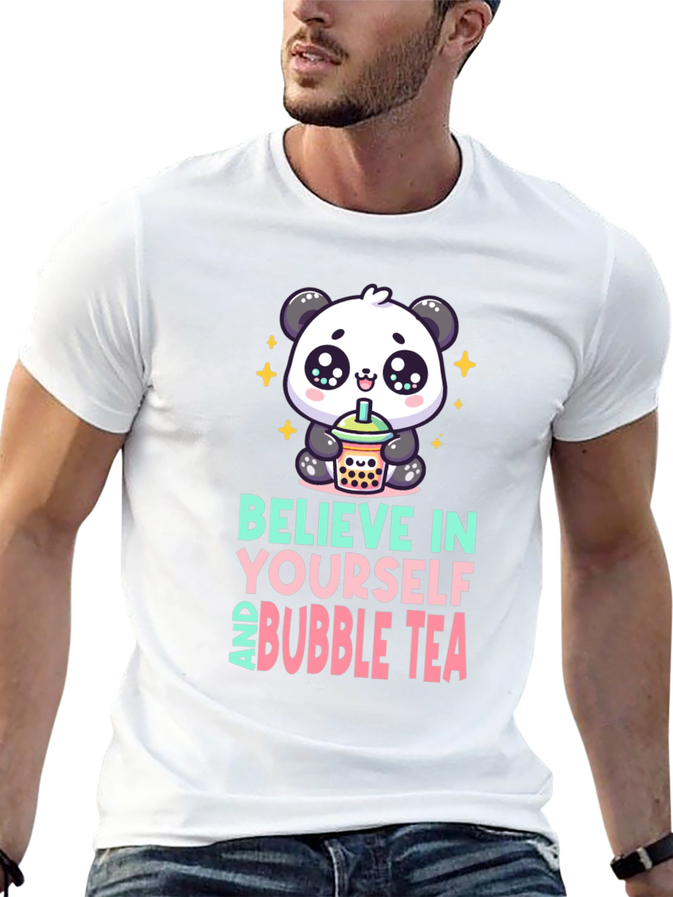 Believe In Yourself and Bubble Tea Panda Graphic Tee