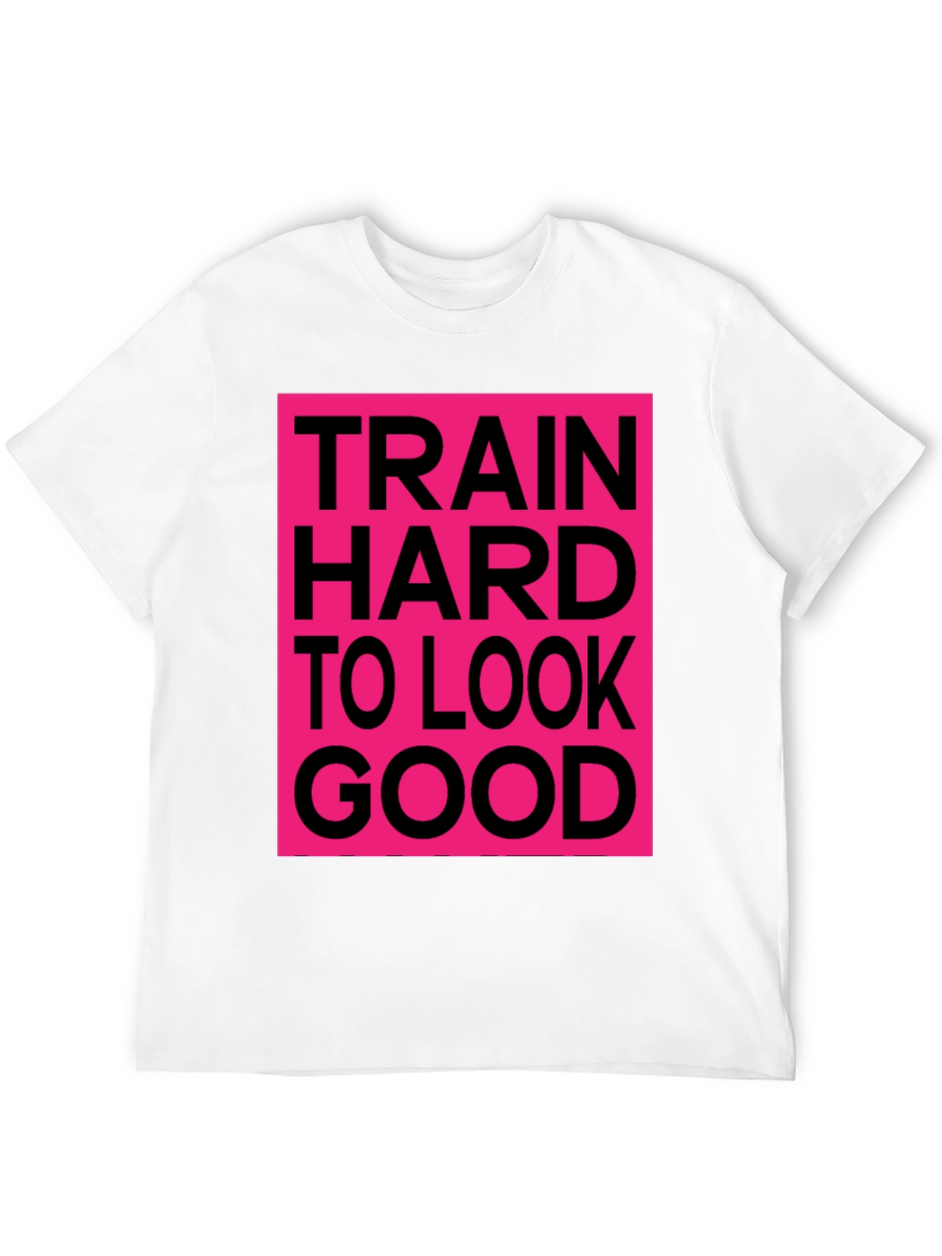 Train Hard Graphic Tee - Black Cotton Casual Shirt