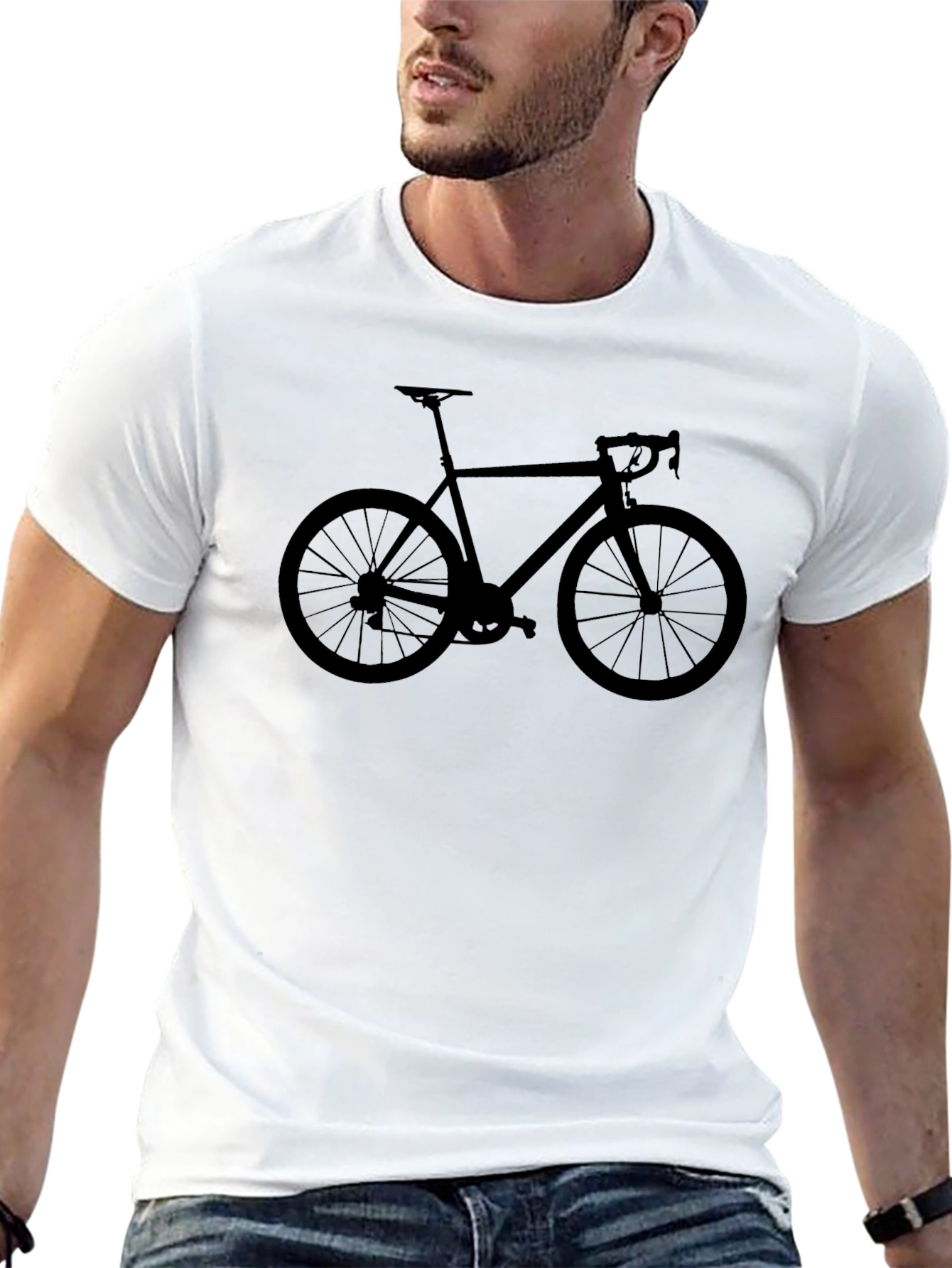 Bike Silhouette Graphic T-Shirt - Black