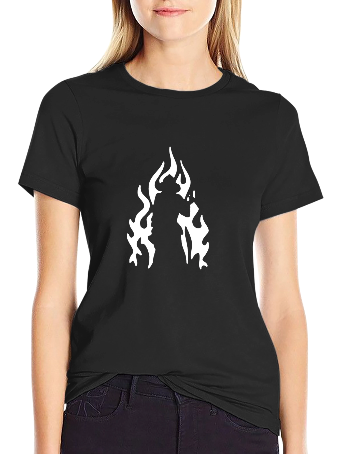 Fiery Silhouette Black T-Shirt