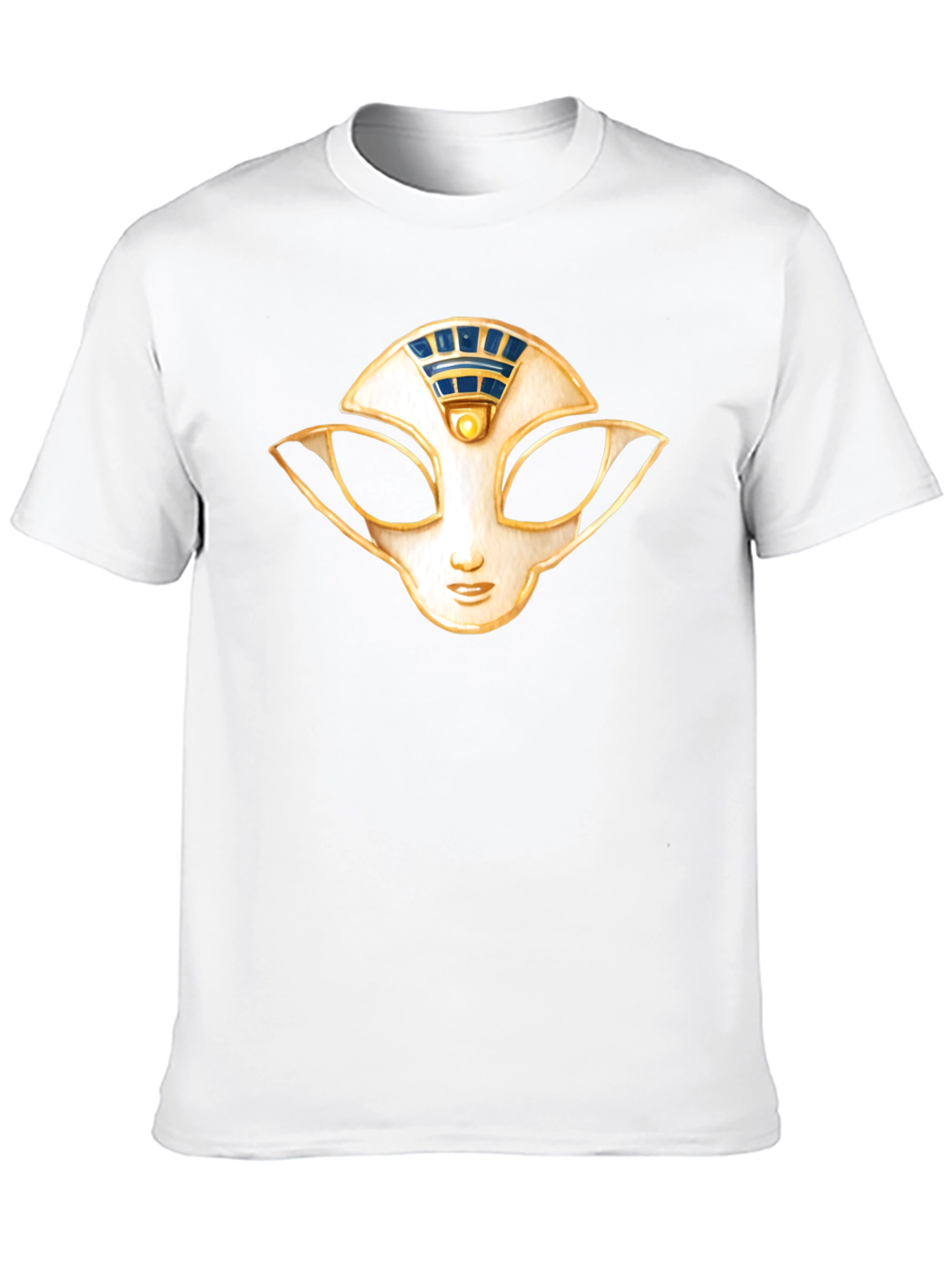 Mystic Mask Graphic Tee - Soft Black Cotton