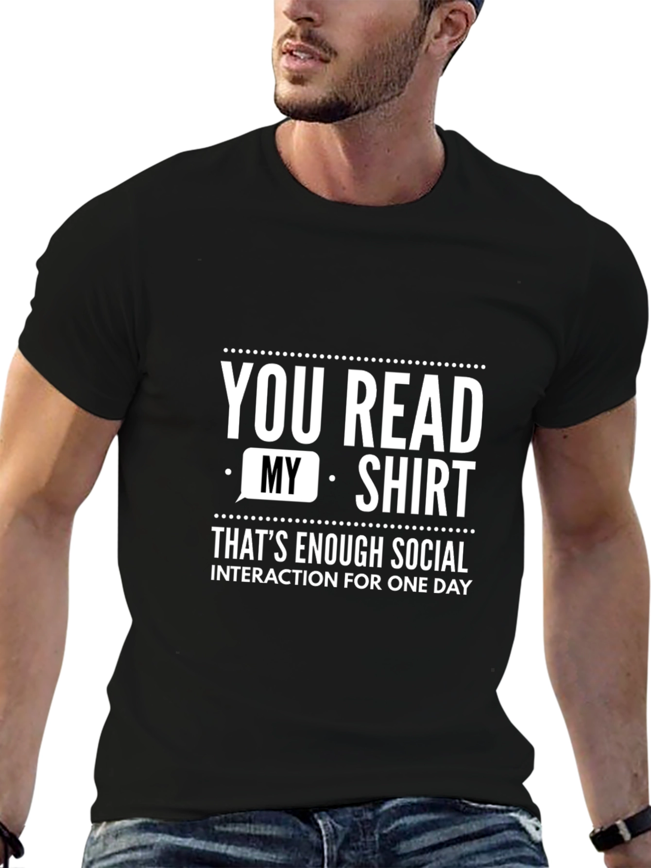 Humorous Graphic Tee - Social Interaction Shirt