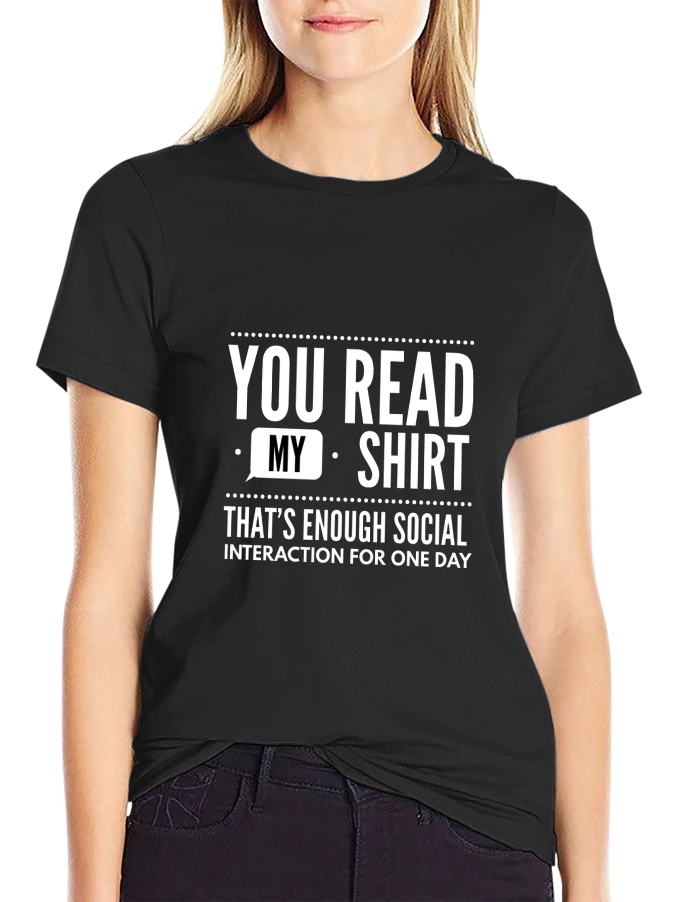 Humorous Graphic Tee - Social Interaction Shirt