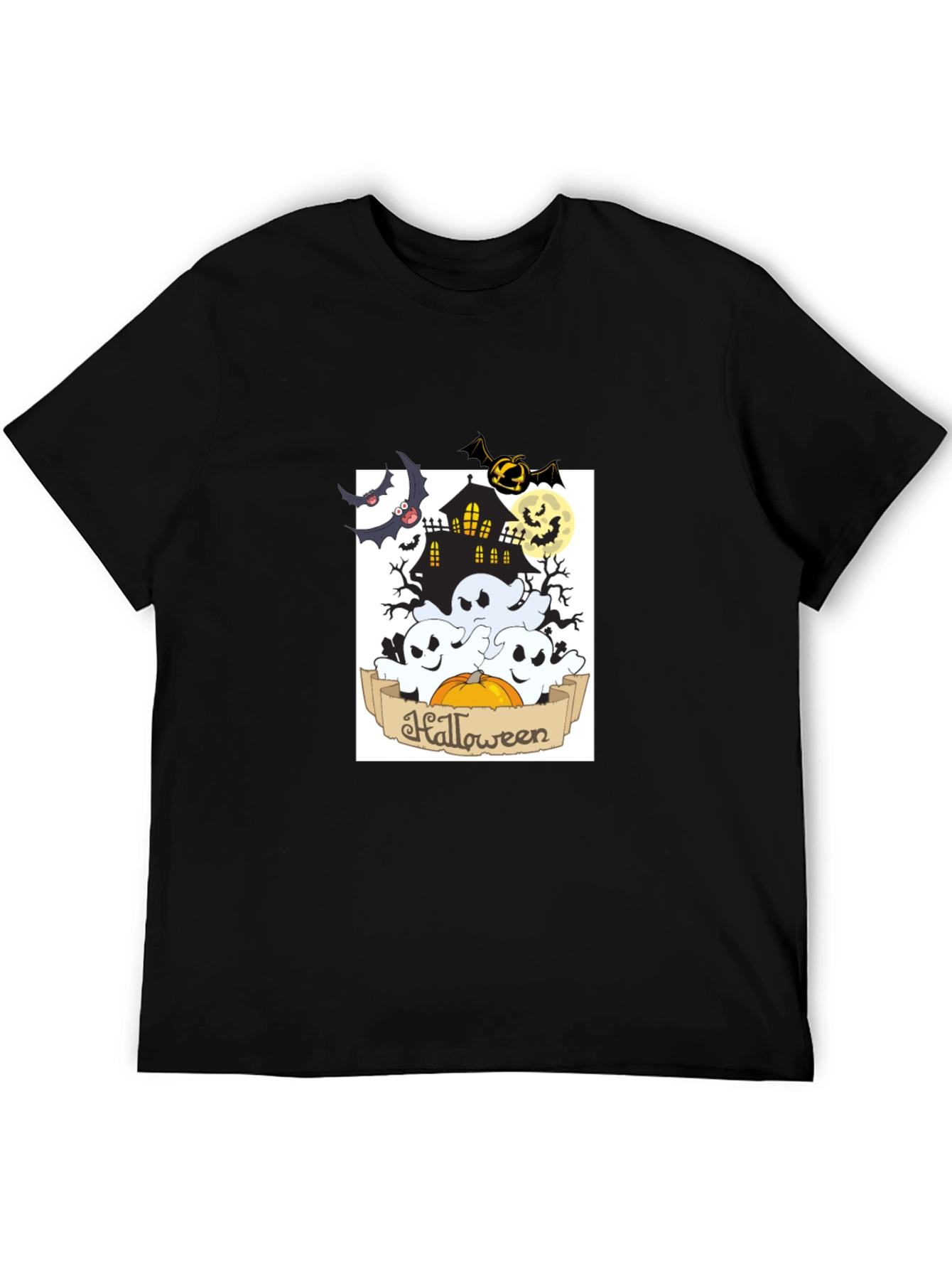 Spooky Halloween Black Graphic Tee