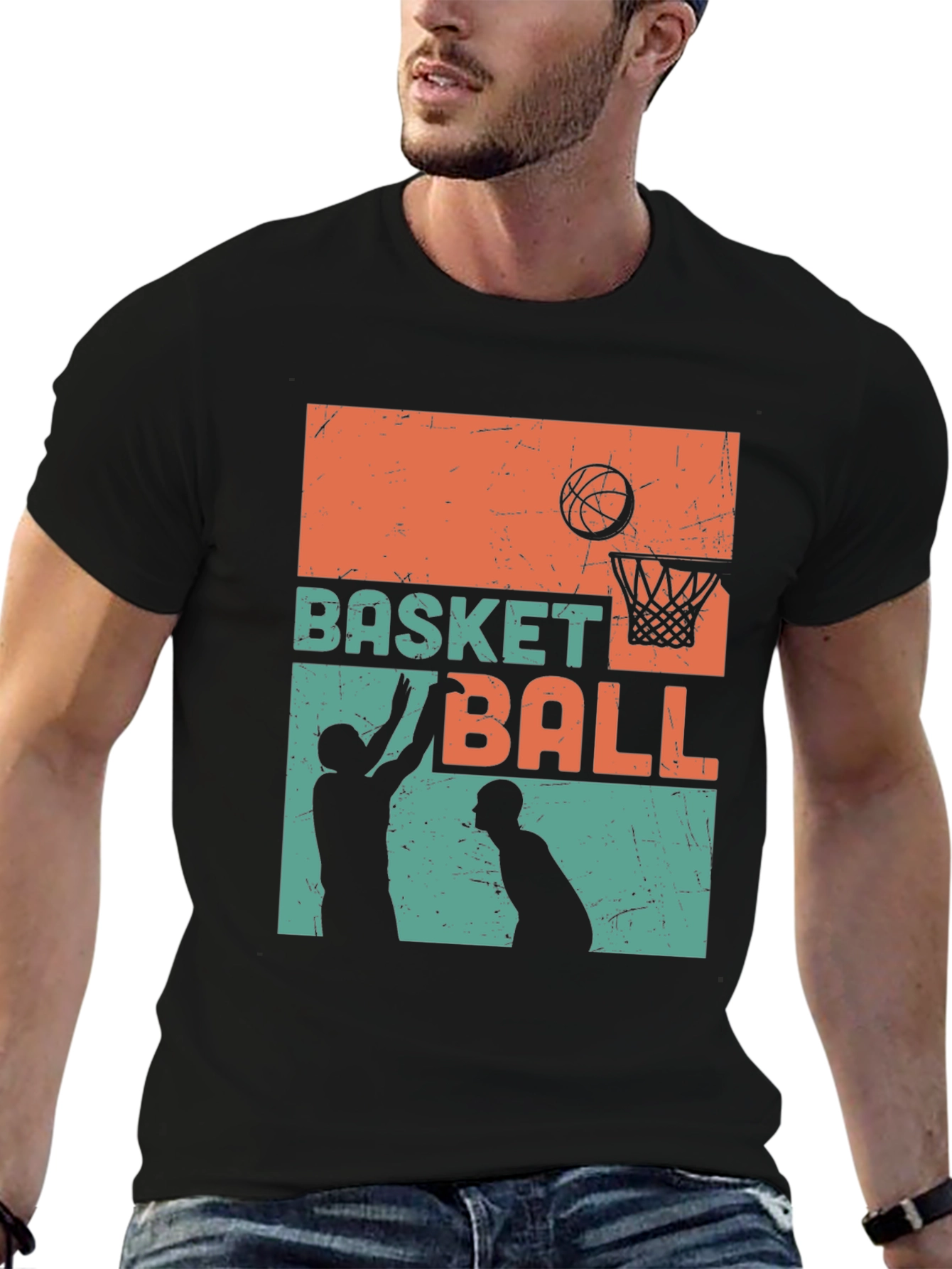 Retro Basketball Graphic Tee - Cool Sportswear