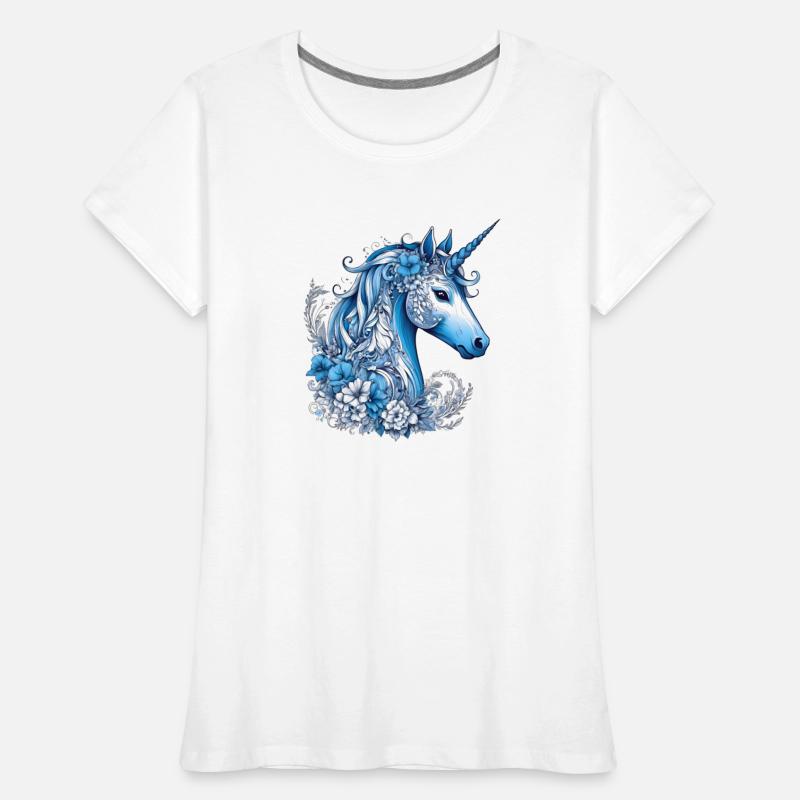 Abstract blue unicorn