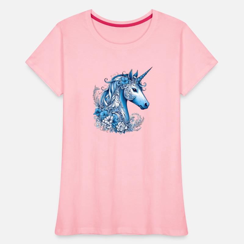 Abstract blue unicorn