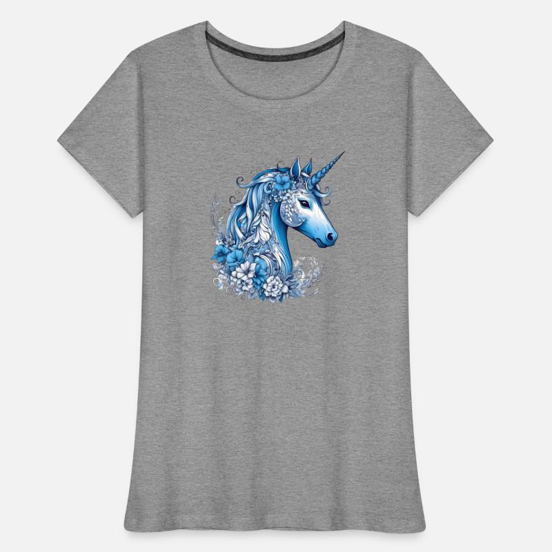 Abstract blue unicorn