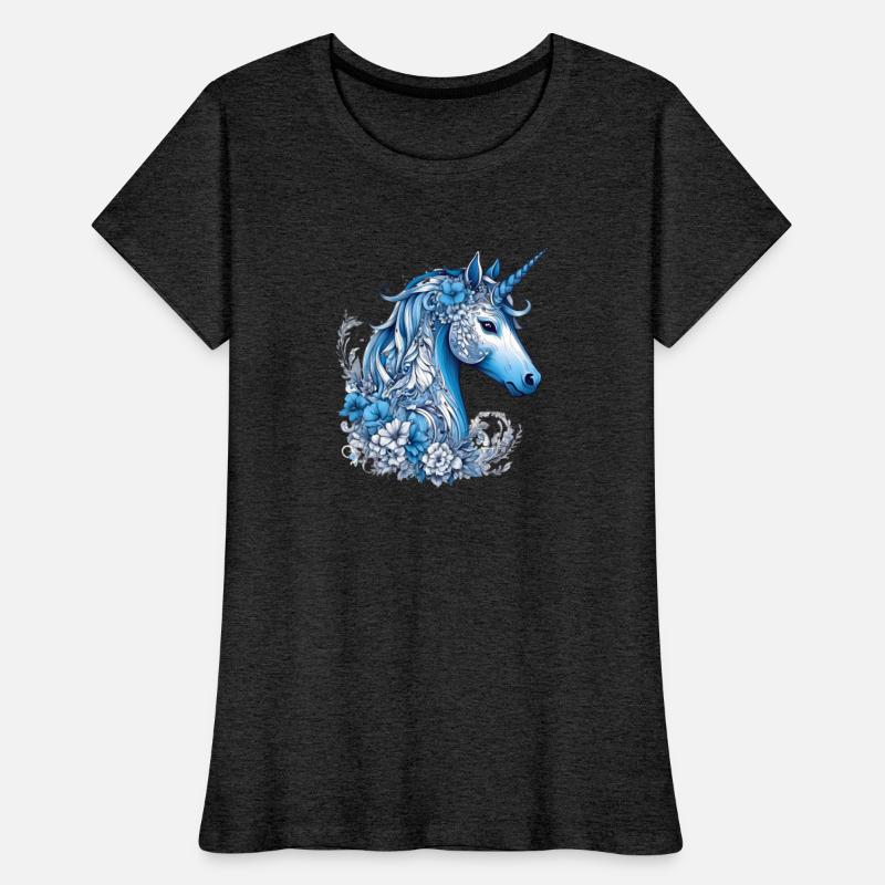 Abstract blue unicorn