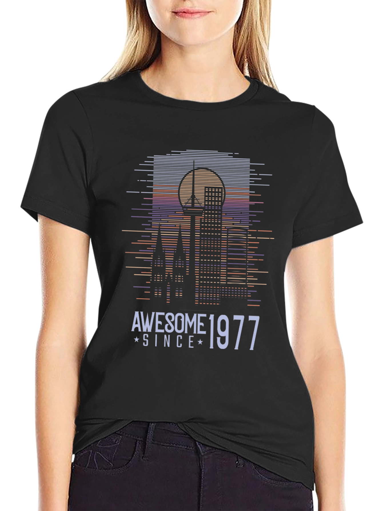 Awesome Since 1977 Dallas Skyline T-Shirt