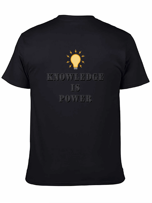 Knowledge is Power Black T-Shirt
