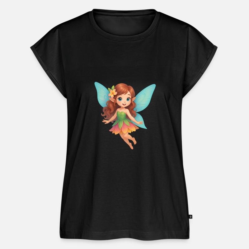 Adorable Fairy with Colorful Wings and Dress