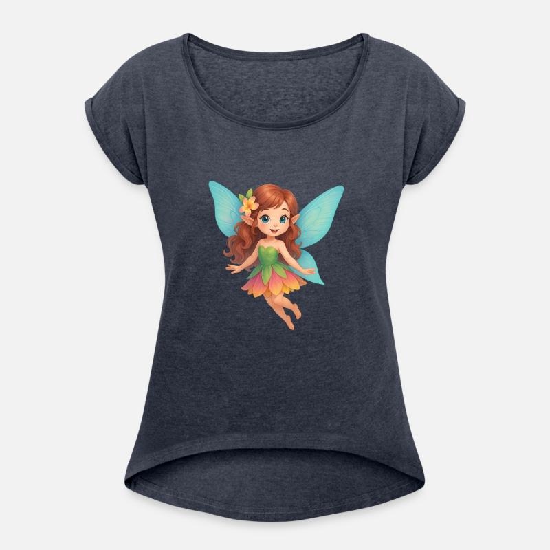 Adorable Fairy with Colorful Wings and Dress