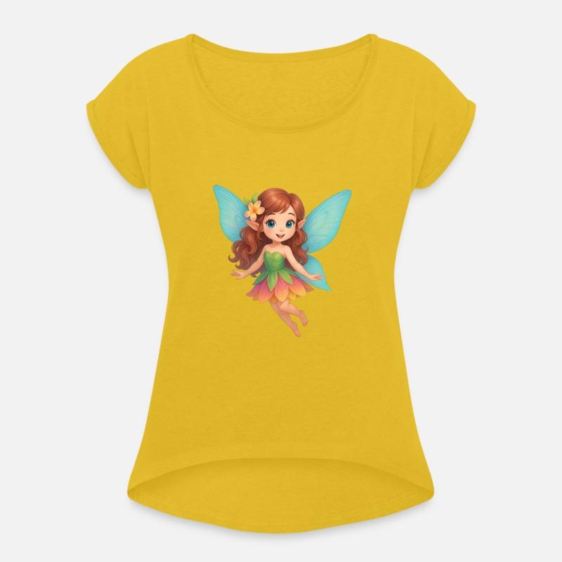 Adorable Fairy with Colorful Wings and Dress