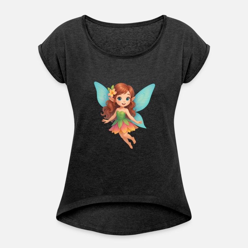 Adorable Fairy with Colorful Wings and Dress