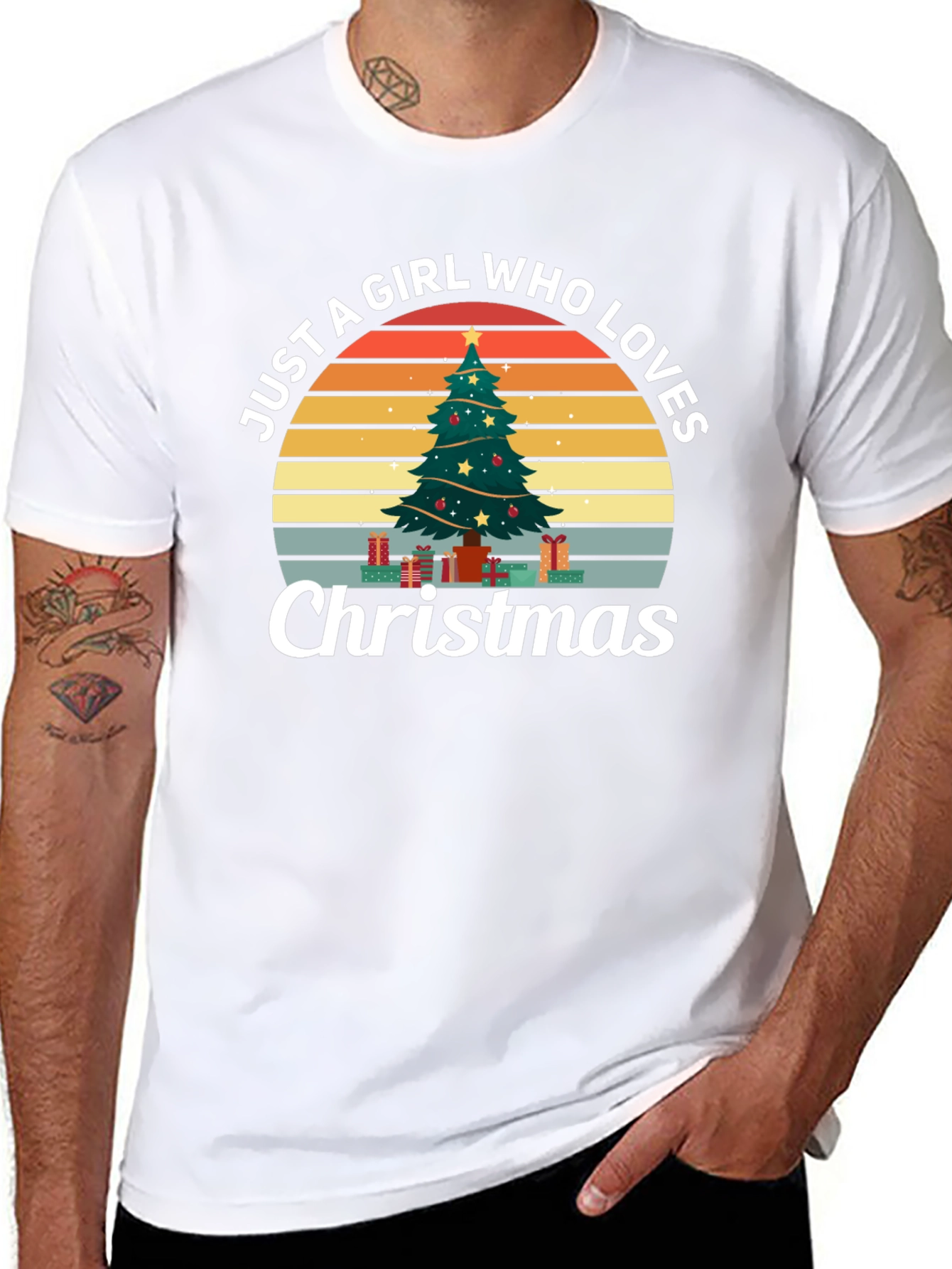 Just A Girl Who Loves Christmas Graphic Tee