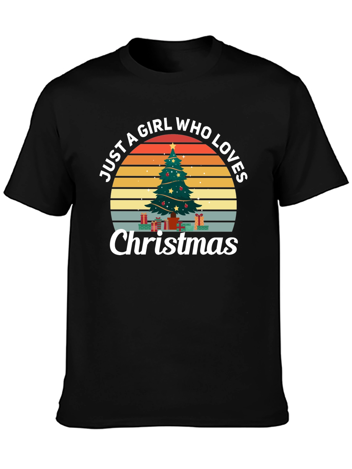 Just A Girl Who Loves Christmas Graphic Tee