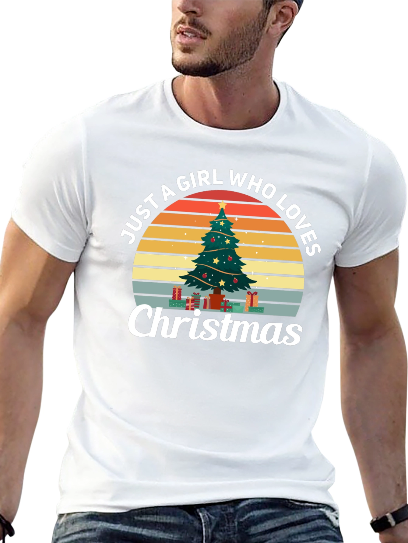 Just A Girl Who Loves Christmas Graphic Tee