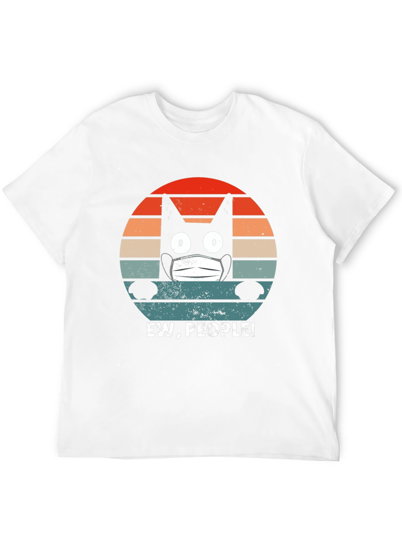 Ew People! Cat Mask Graphic T-Shirt