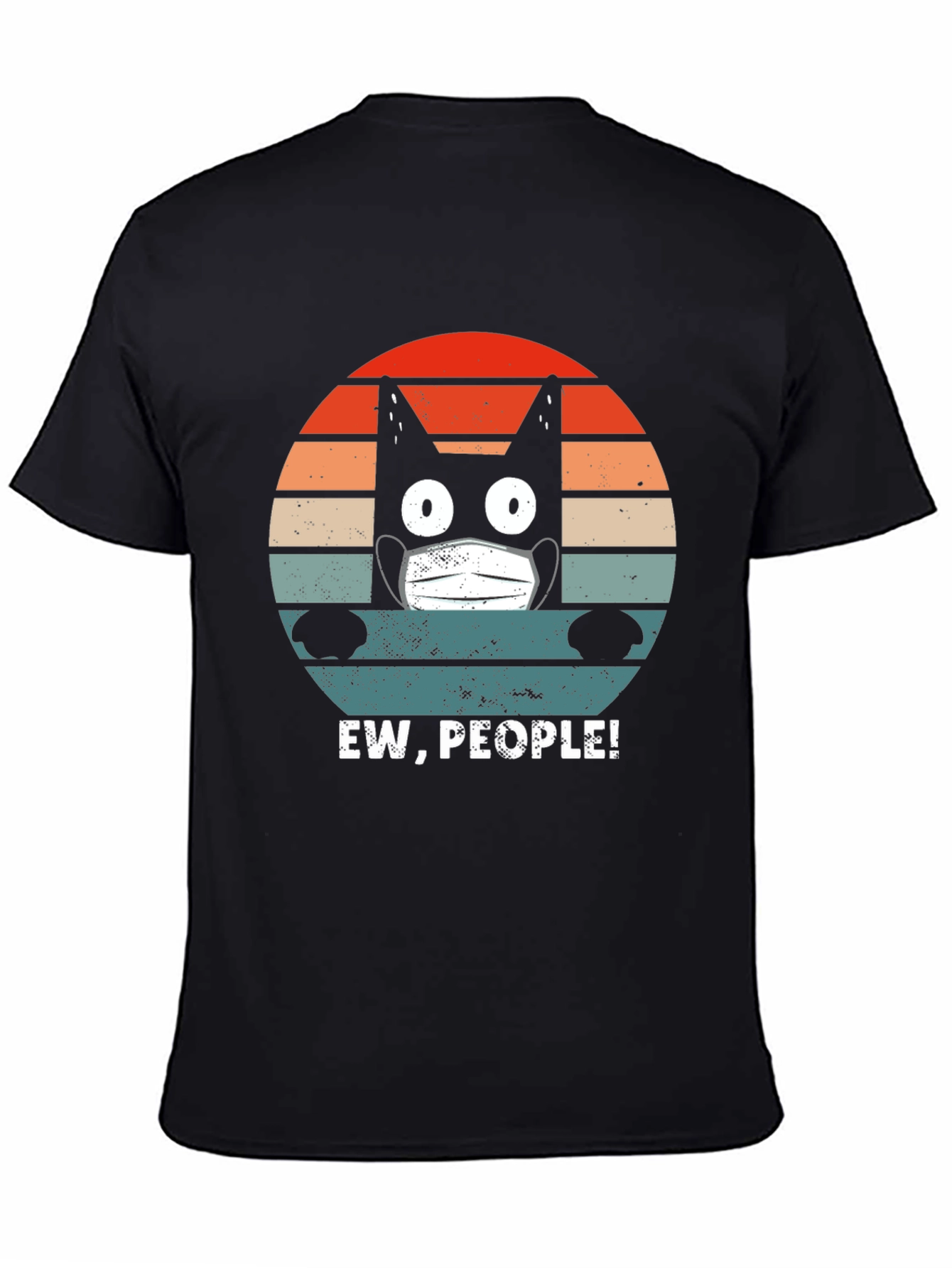 Ew People! Cat Mask Graphic T-Shirt