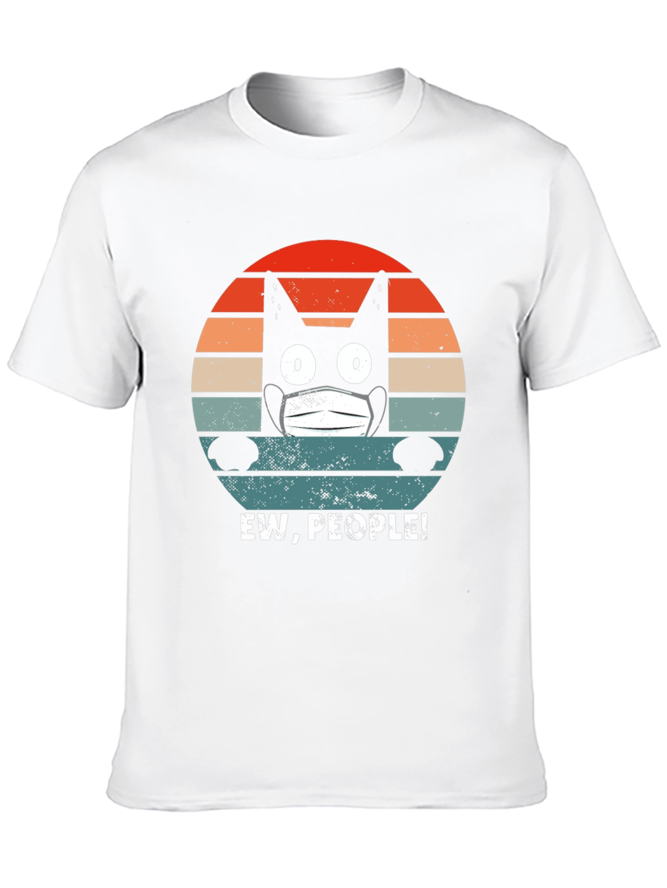 Ew People! Cat Mask Graphic T-Shirt