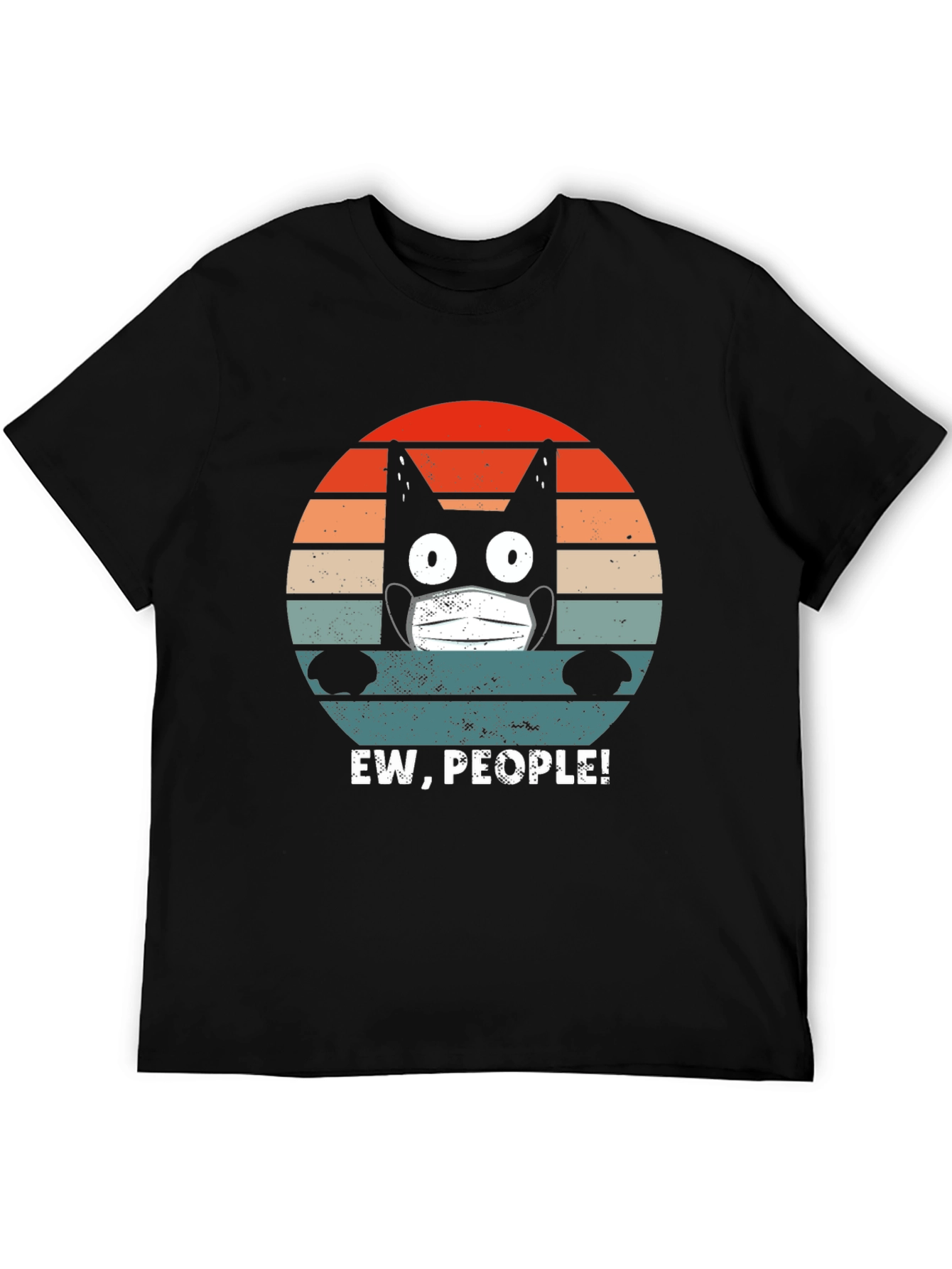 Ew People! Cat Mask Graphic T-Shirt