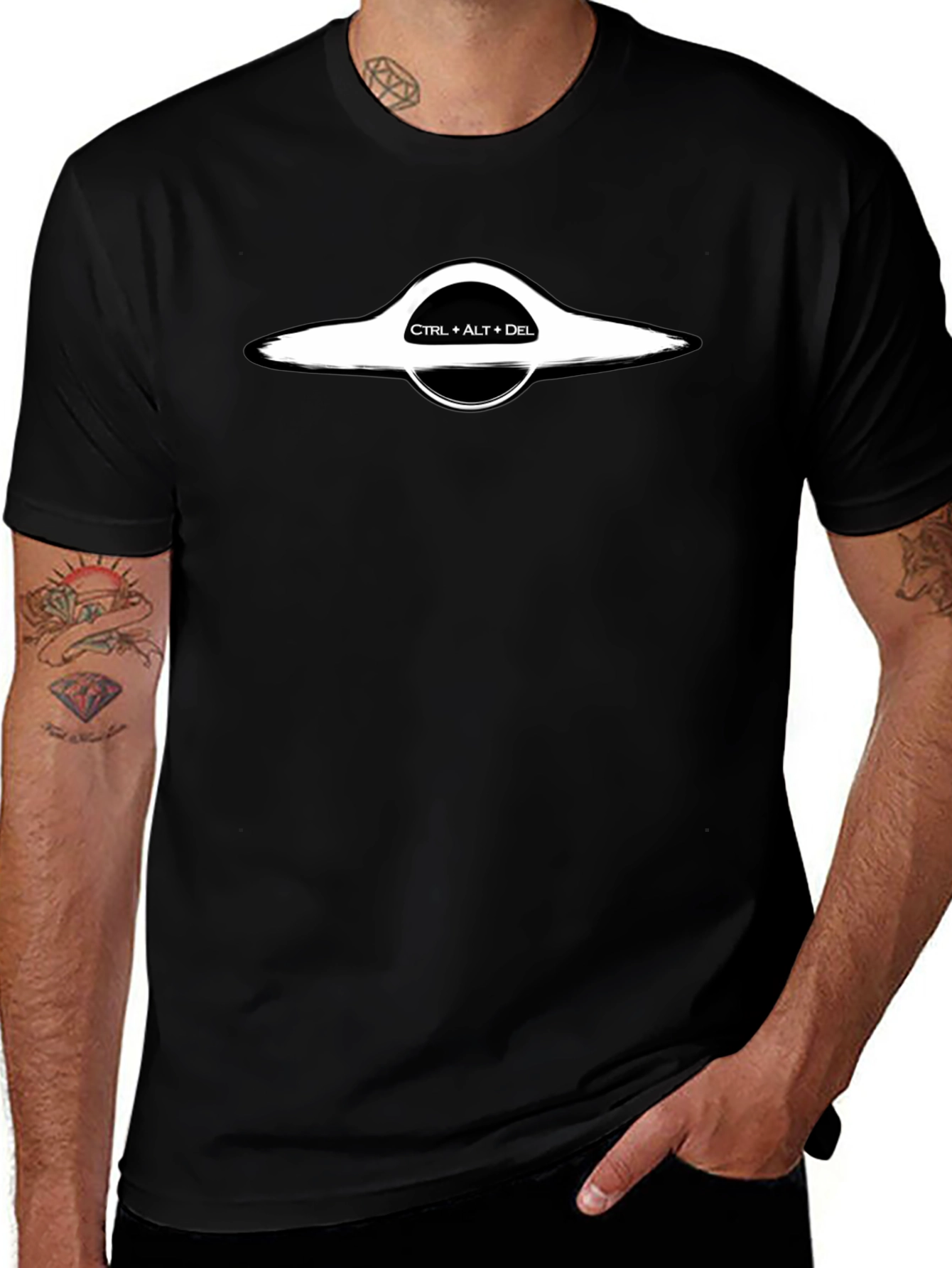CTRL+ALT+DEL Black Hole Graphic Tee