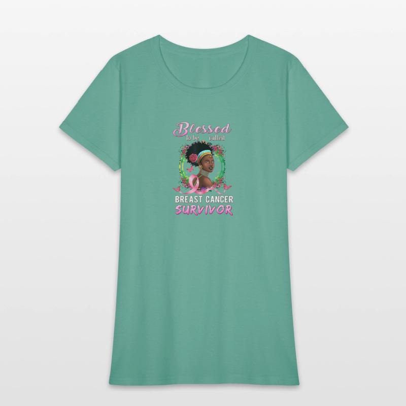 African American Breast Cancer Shirts Women Blesse
