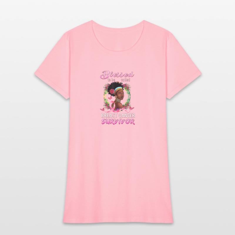 African American Breast Cancer Shirts Women Blesse