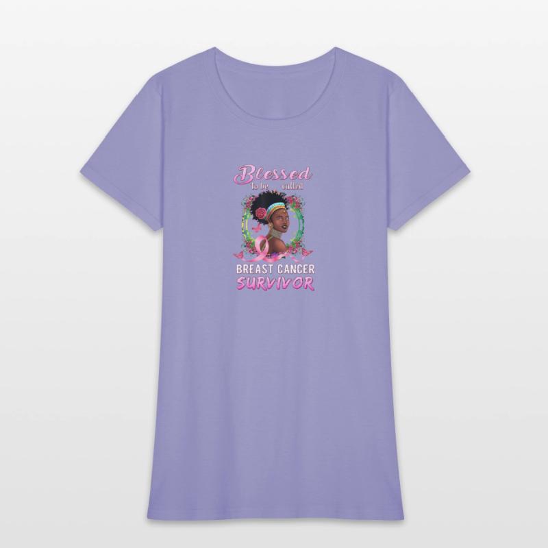African American Breast Cancer Shirts Women Blesse