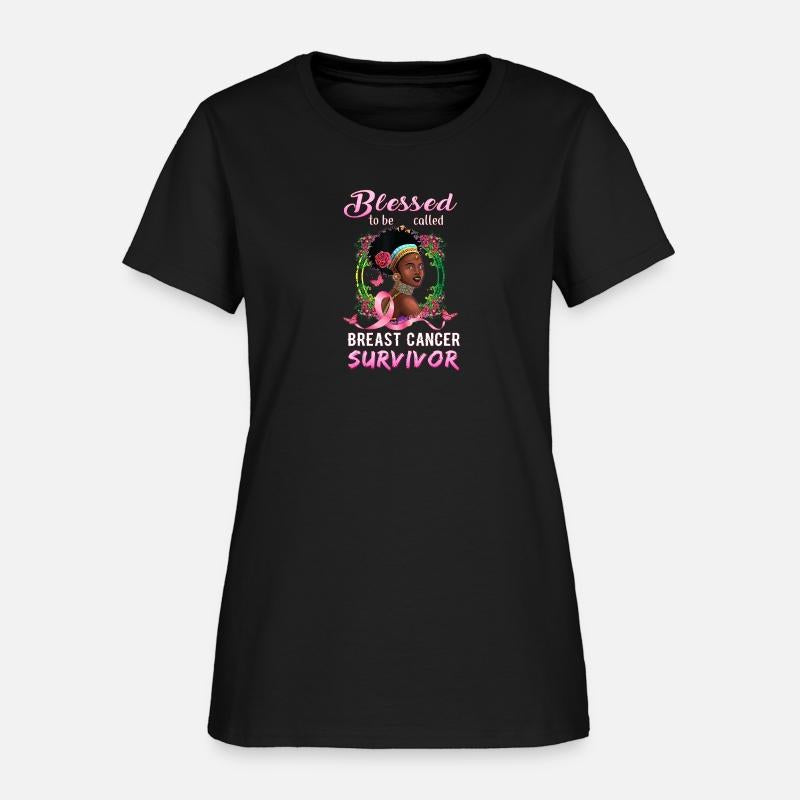 African American Breast Cancer Shirts Women Blesse