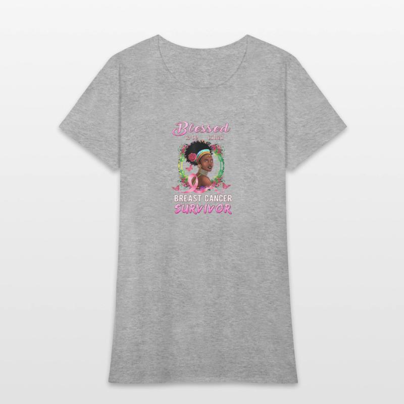 African American Breast Cancer Shirts Women Blesse