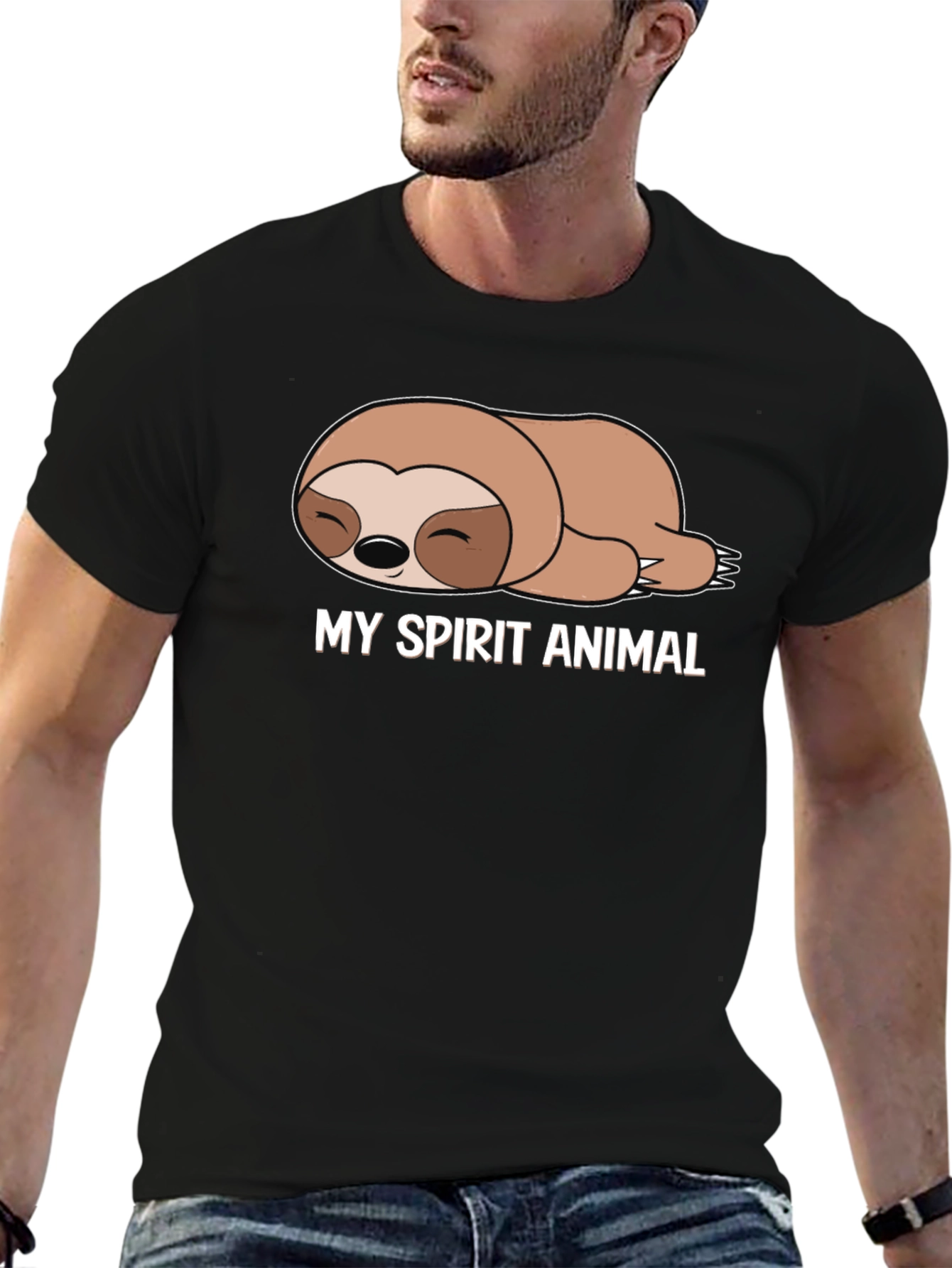 Sloth Spirit Animal Graphic T-Shirt