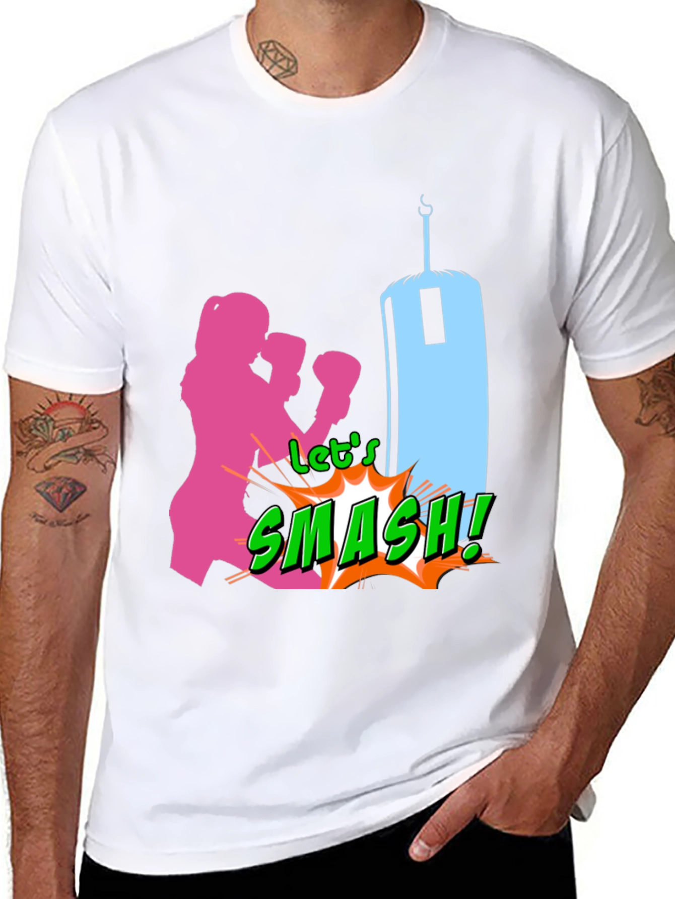 Smash Graphic T-Shirt Boxing Tee Fitness Apparel