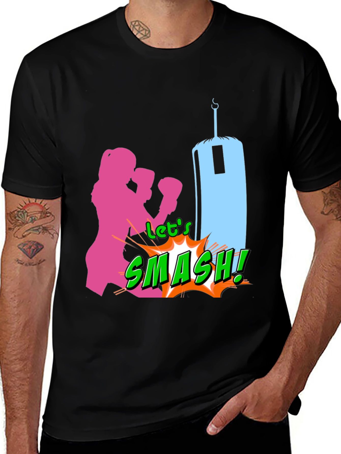Smash Graphic T-Shirt Boxing Tee Fitness Apparel