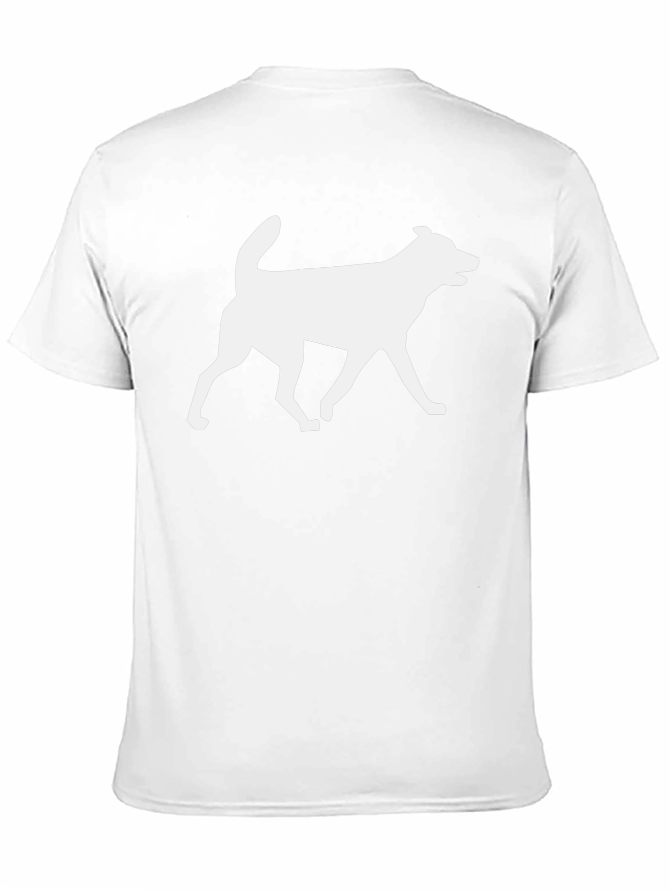 Dog Silhouette Graphic Tee - Black Cotton Blend