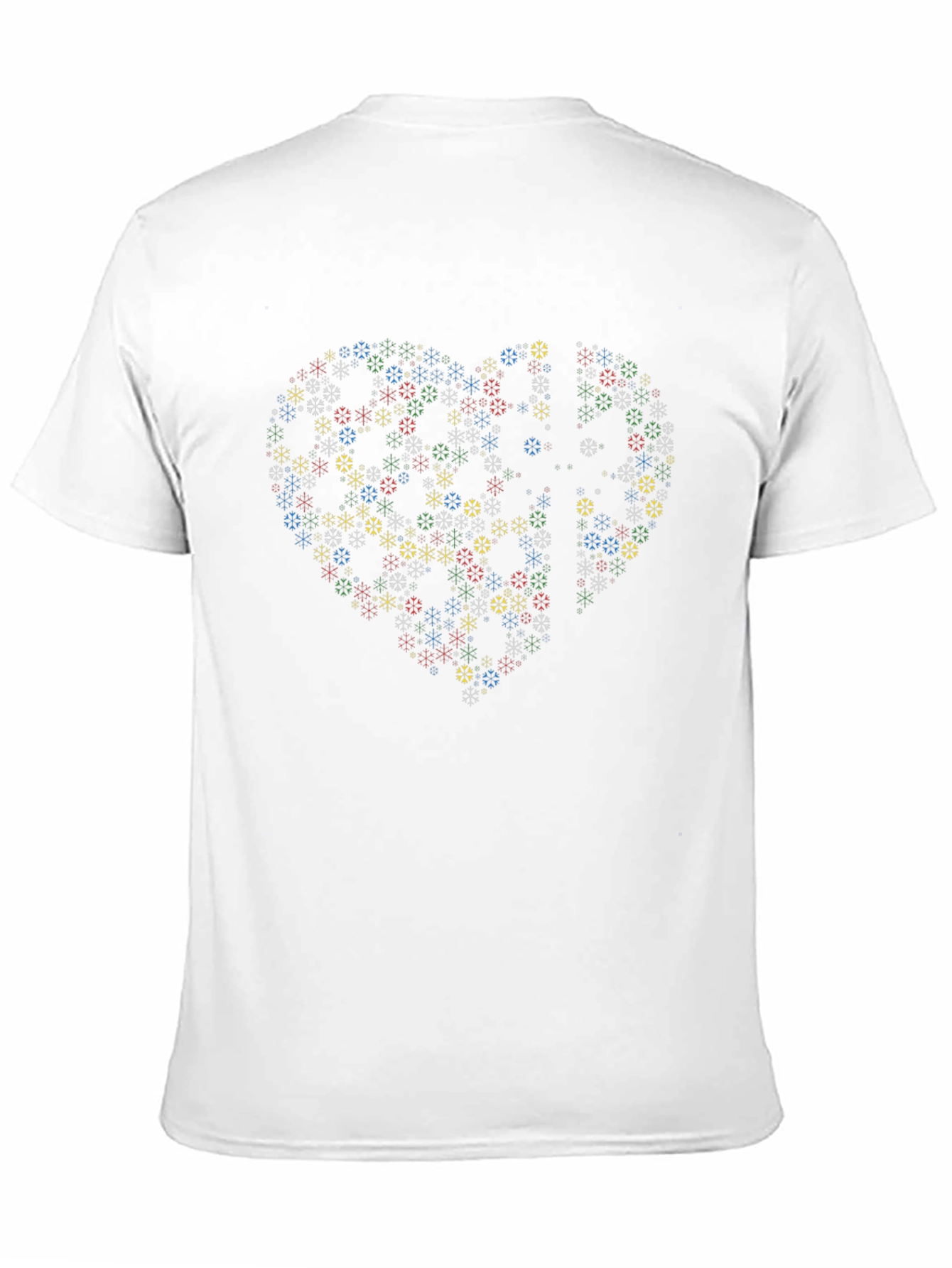 Heart Snowflake Graphic Tee - Modern Black T-Shirt