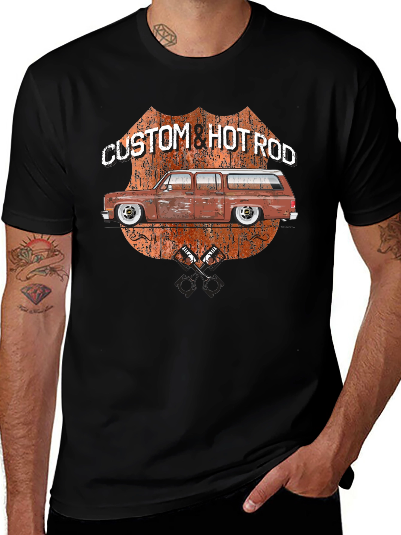 Custom & Hotrod Black Graphic T-Shirt