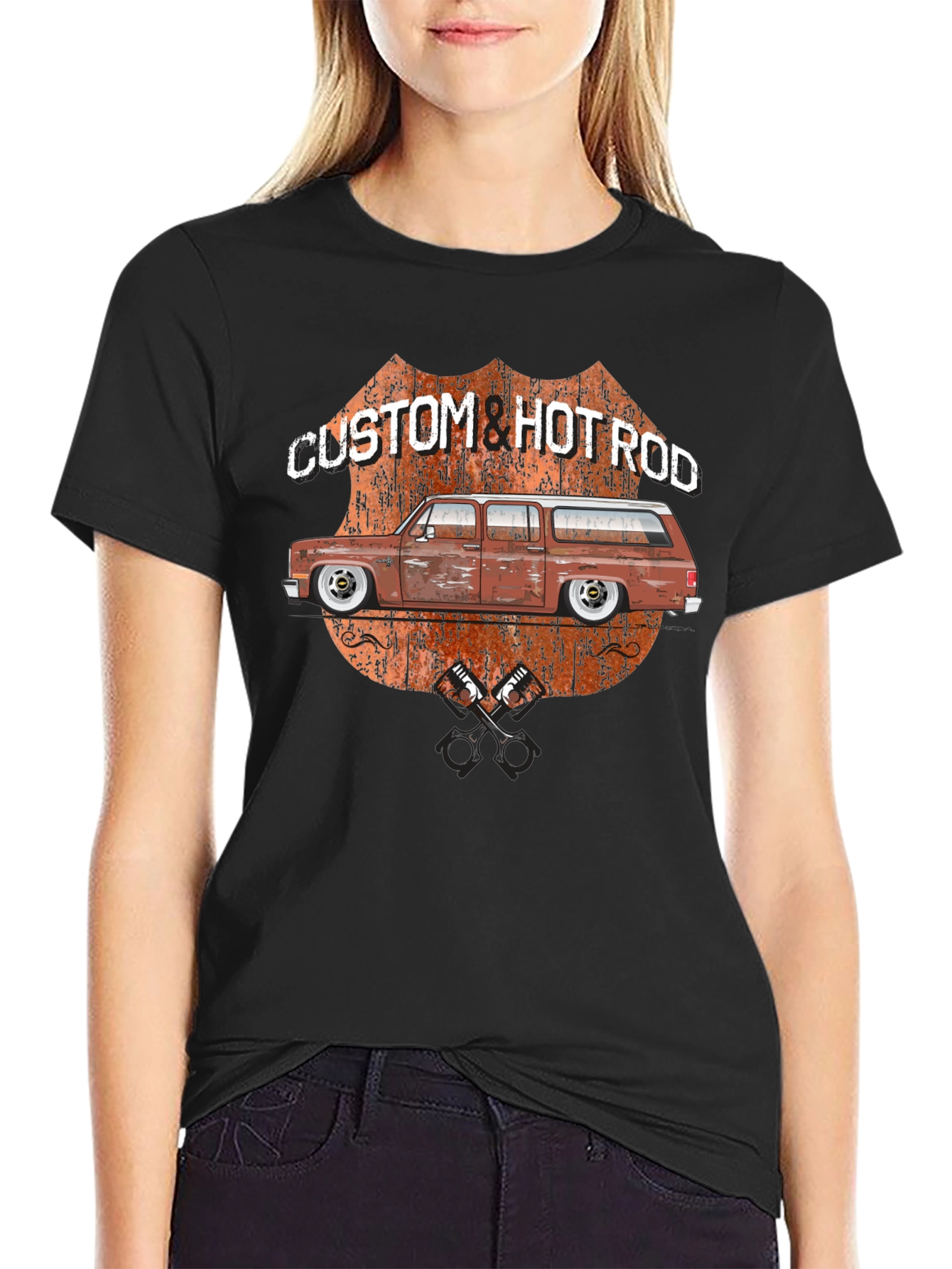 Custom & Hotrod Black Graphic T-Shirt