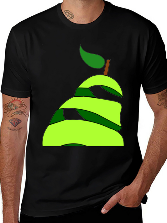 Abstract Pear Graphic Tee - Modern Fruit Lovers Style