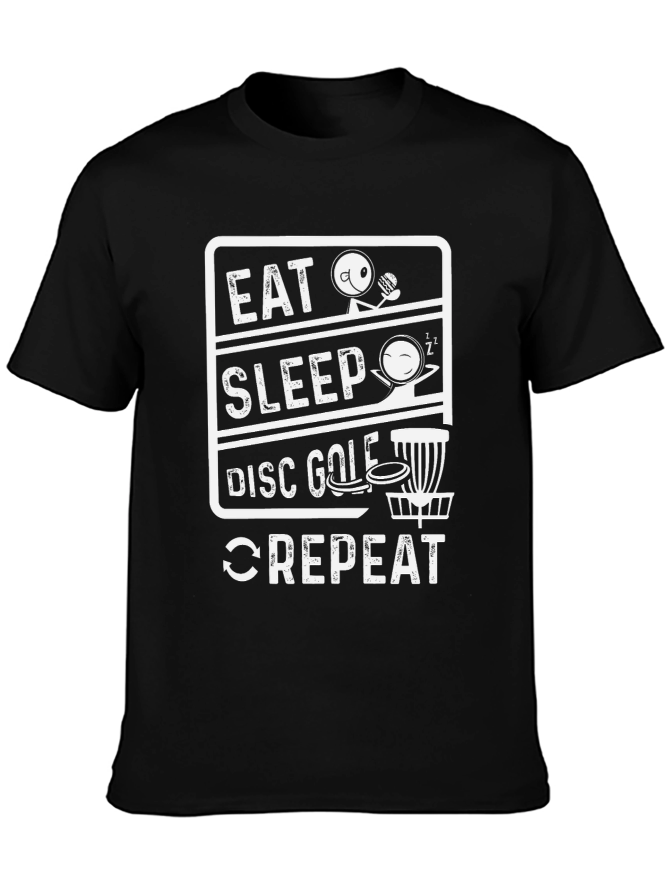 Eat Sleep Disc Golf Repeat - Graphic Tee