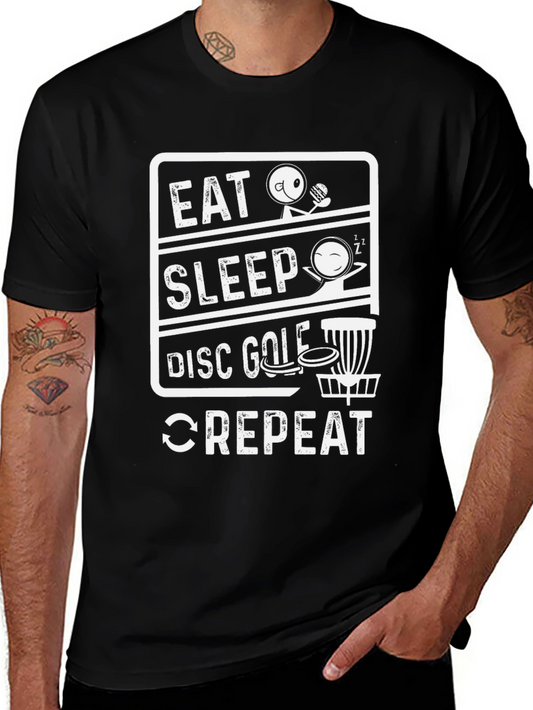 Eat Sleep Disc Golf Repeat - Graphic Tee